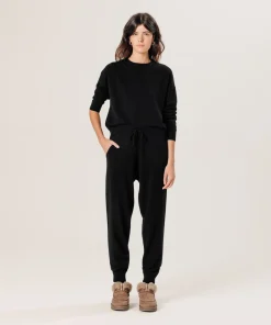 Online Rodier Pantalon jogging en cachemire noir