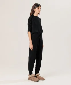Online Rodier Pantalon jogging en cachemire noir