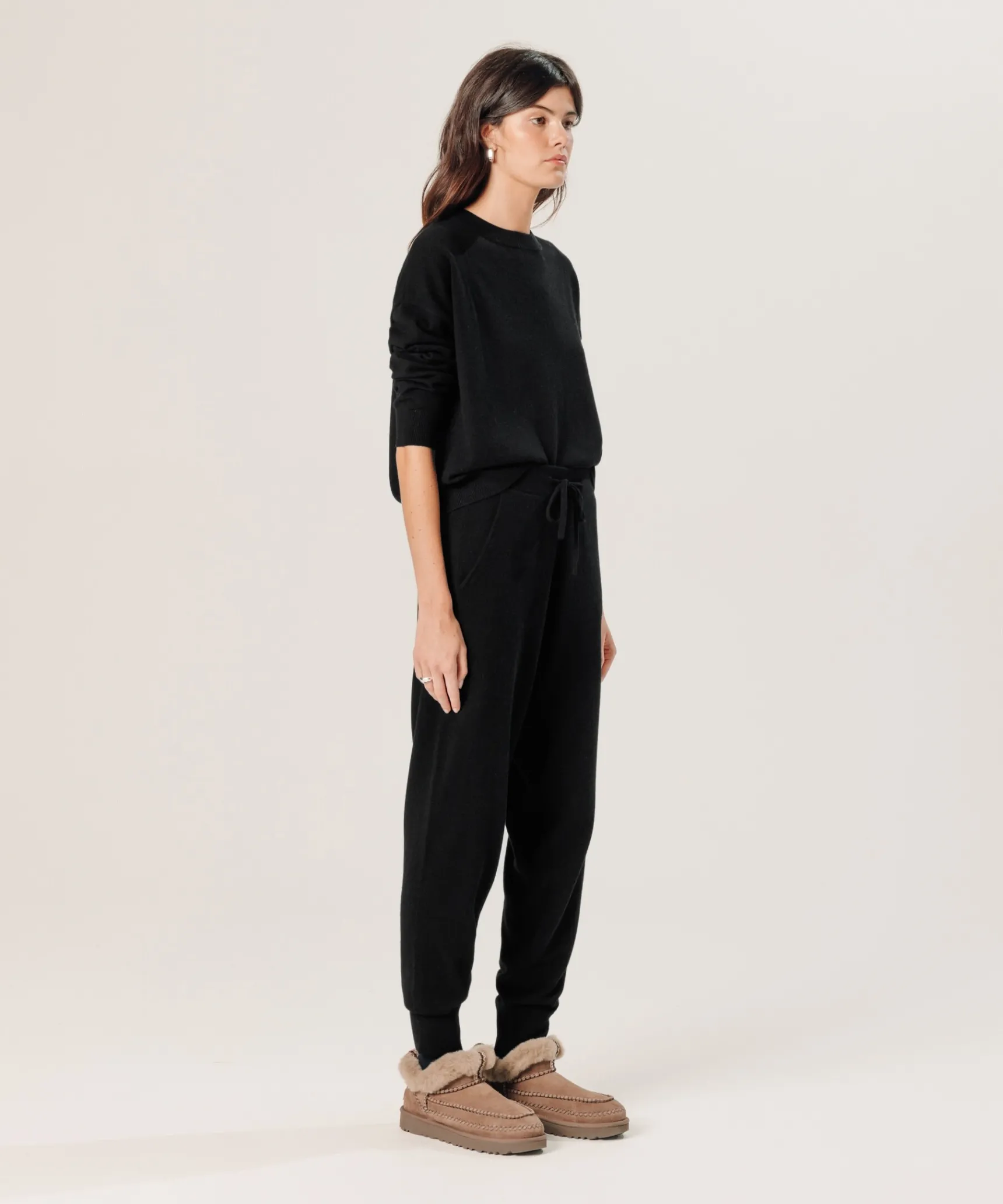 Online Rodier Pantalon jogging en cachemire noir