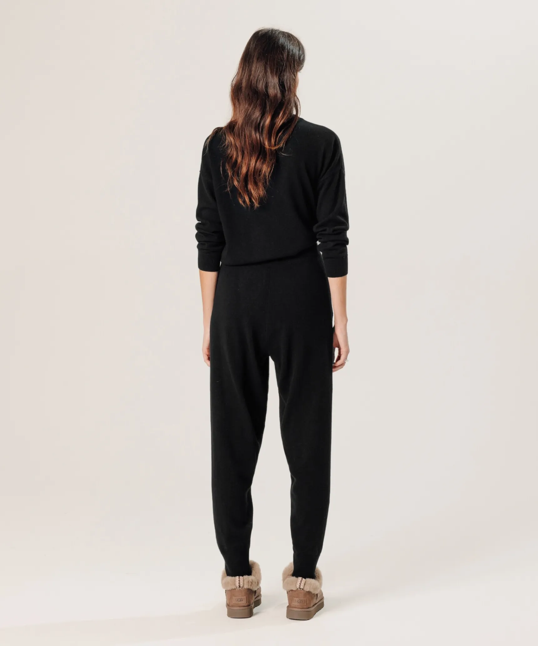 Online Rodier Pantalon jogging en cachemire noir