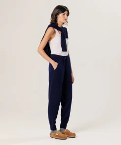 Sale Rodier Pantalon jogging en cachemire bleu marine