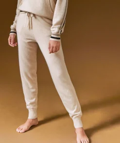 Outlet Rodier Pantalon jogging en cachemire blanc crème