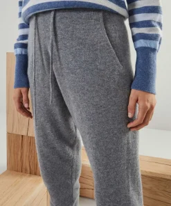 New Rodier Pantalon jogging en cachemire 2 fils gris moyen