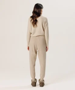 Best Rodier Pantalon jogging en cachemire 2 fils beige