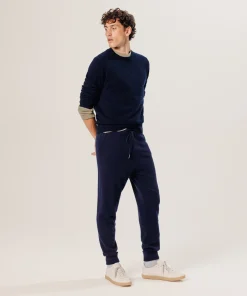Best Rodier Pantalon jogging en cachemire bleu marine