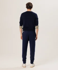 Best Rodier Pantalon jogging en cachemire bleu marine