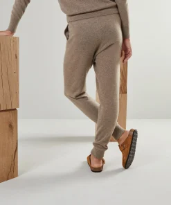 Clearance Rodier Pantalon jogging homme en cachemire 2 fils taupe