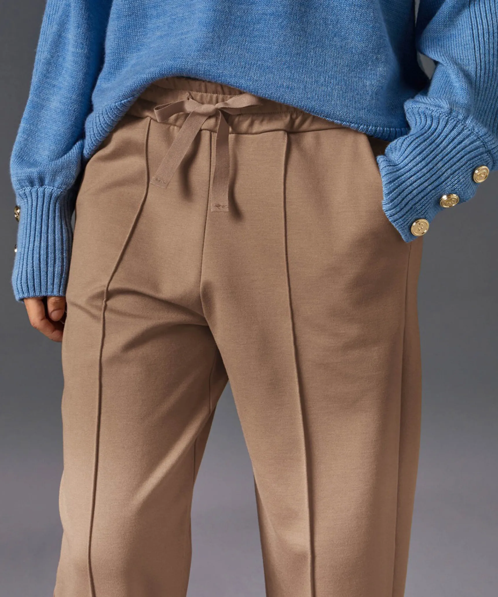 Discount Rodier Pantalon jogging milano beige foncé