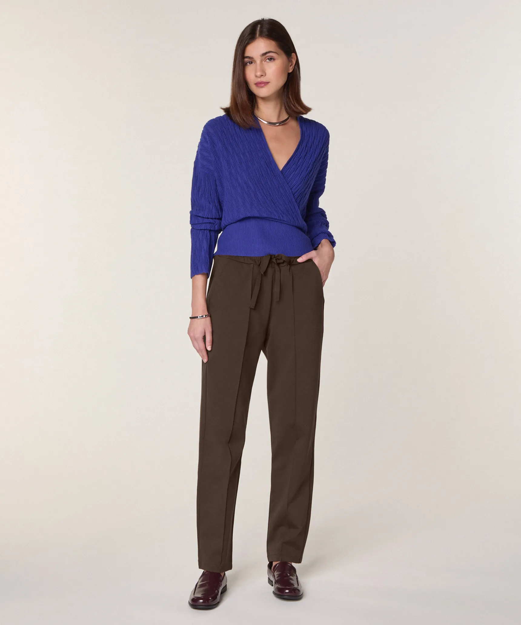 Rodier Pantalon jogging milano marron