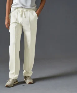 Hot Rodier Pantalon jogging milano blanc écru
