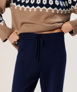 Sale Rodier Pantalon large en cachemire bleu marine