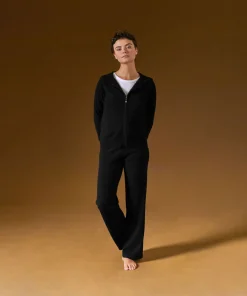 Best Rodier Pantalon large en cachemire noir