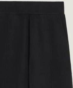Hot Rodier Pantalon large en laine noir