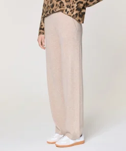 Best Rodier Pantalon large en laine beige chiné