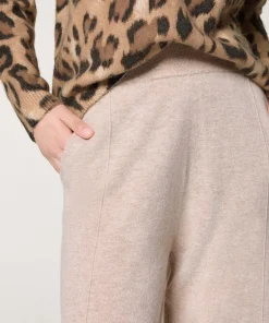 Best Rodier Pantalon large en laine beige chiné
