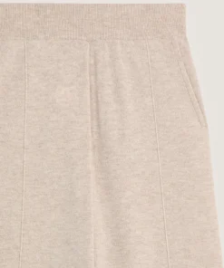 Best Rodier Pantalon large en laine beige chiné