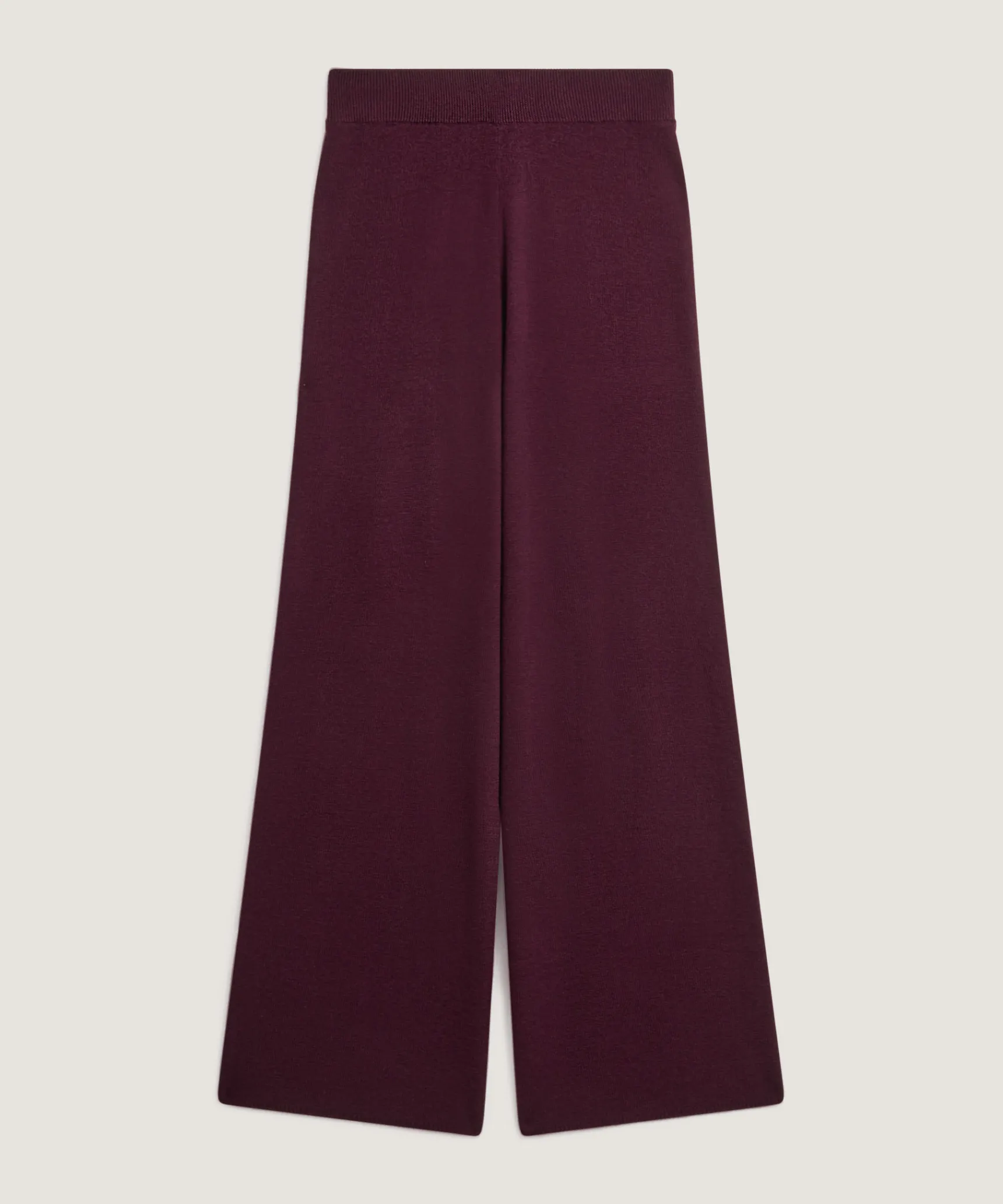 Outlet Rodier Pantalon large en laine mérinos violet aubergine