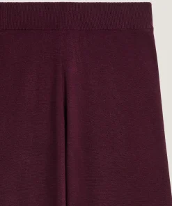 Outlet Rodier Pantalon large en laine mérinos violet aubergine