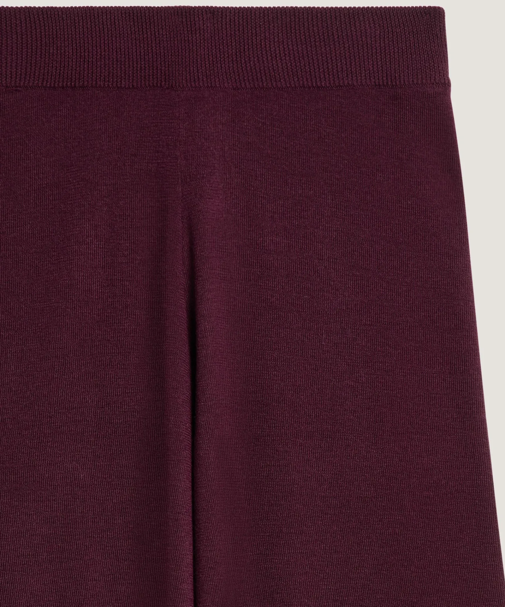 Outlet Rodier Pantalon large en laine mérinos violet aubergine