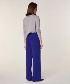 Sale Rodier Pantalon large en laine mérinos bleu outremer