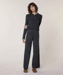 Sale Rodier Pantalon large en maille gris foncé