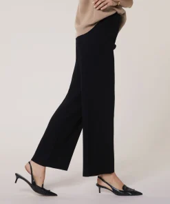 New Rodier Pantalon large en maille noir