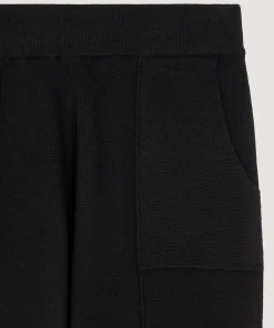 New Rodier Pantalon large en maille noir
