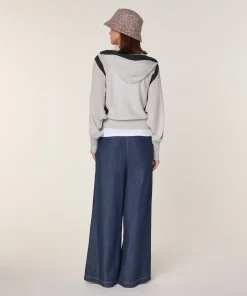 Best Rodier Pantalon large jean bleu denim
