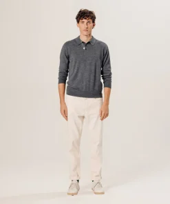 Outlet Rodier Polo en laine mérinos gris foncé