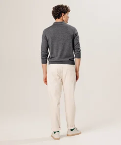 Sale Rodier Polo en laine mérinos gris foncé