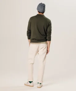 Clearance Rodier Polo en laine mérinos vert kaki