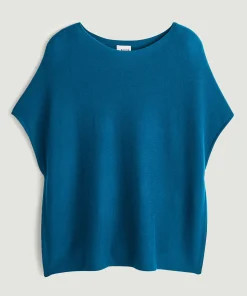 Hot Rodier Poncho cachemire bleu cobalt