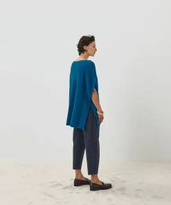 Hot Rodier Poncho cachemire bleu cobalt