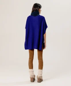 Discount Rodier Poncho cachemire bleu outremer