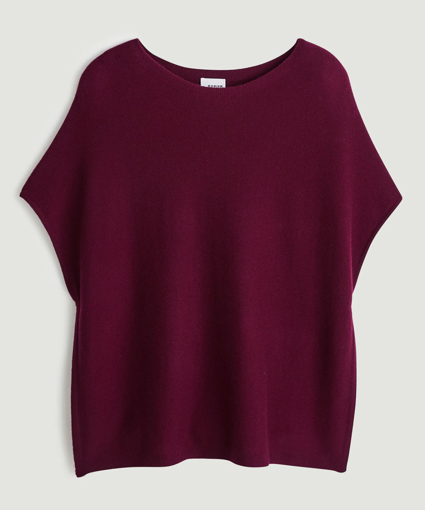 Online Rodier Poncho cachemire lie de vin