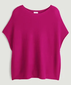 New Rodier Poncho cachemire rose fuschia