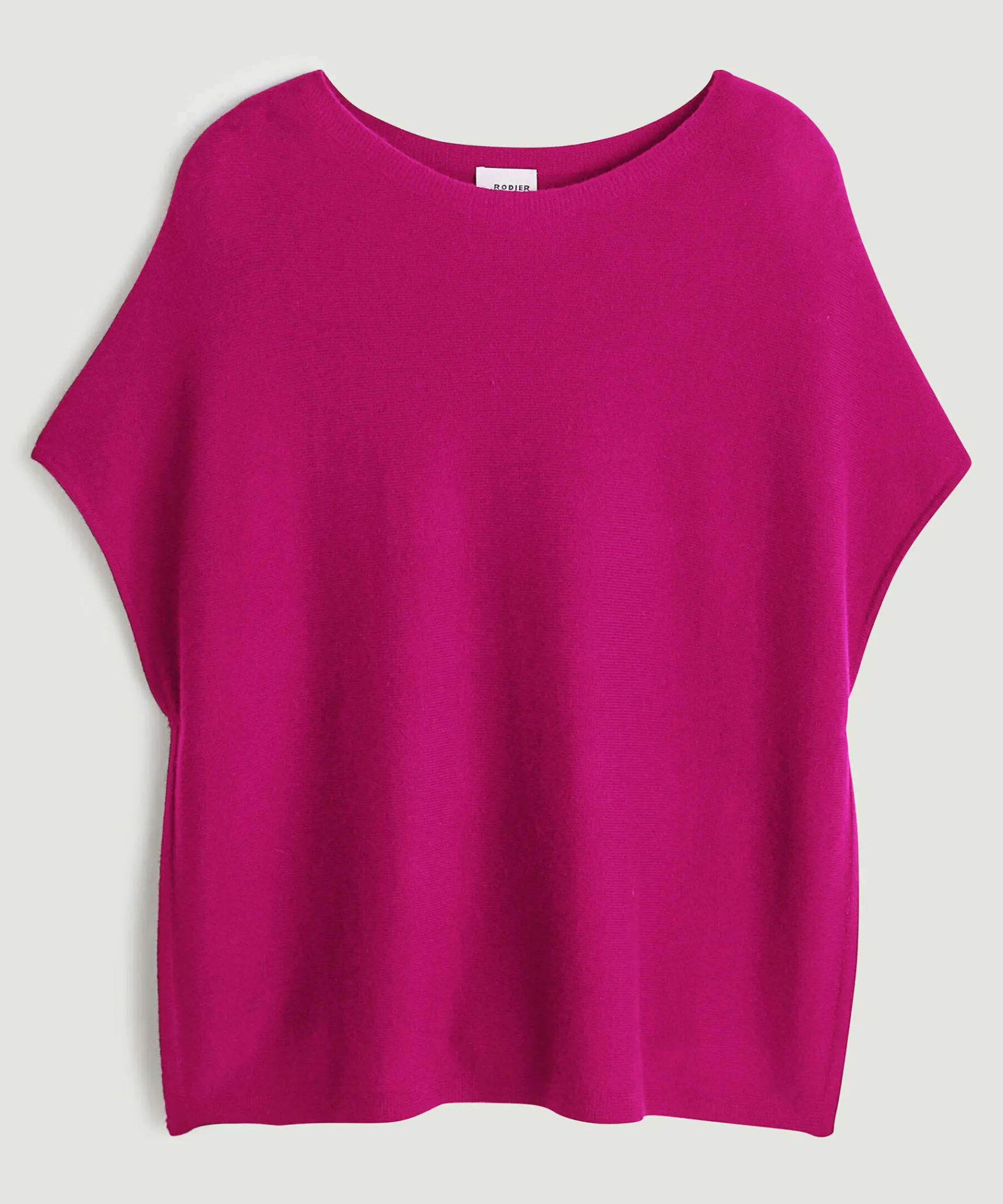 New Rodier Poncho cachemire rose fuschia