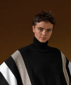 Rodier Poncho en cachemire noir