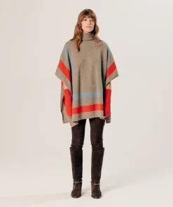Clearance Rodier Poncho en cachemire beige