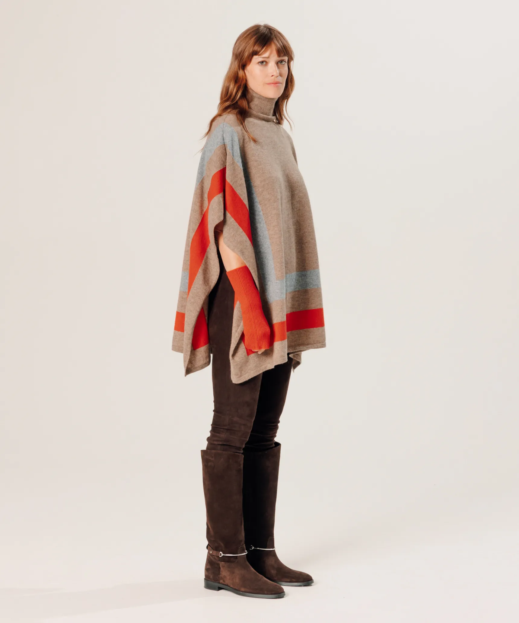 Clearance Rodier Poncho en cachemire beige