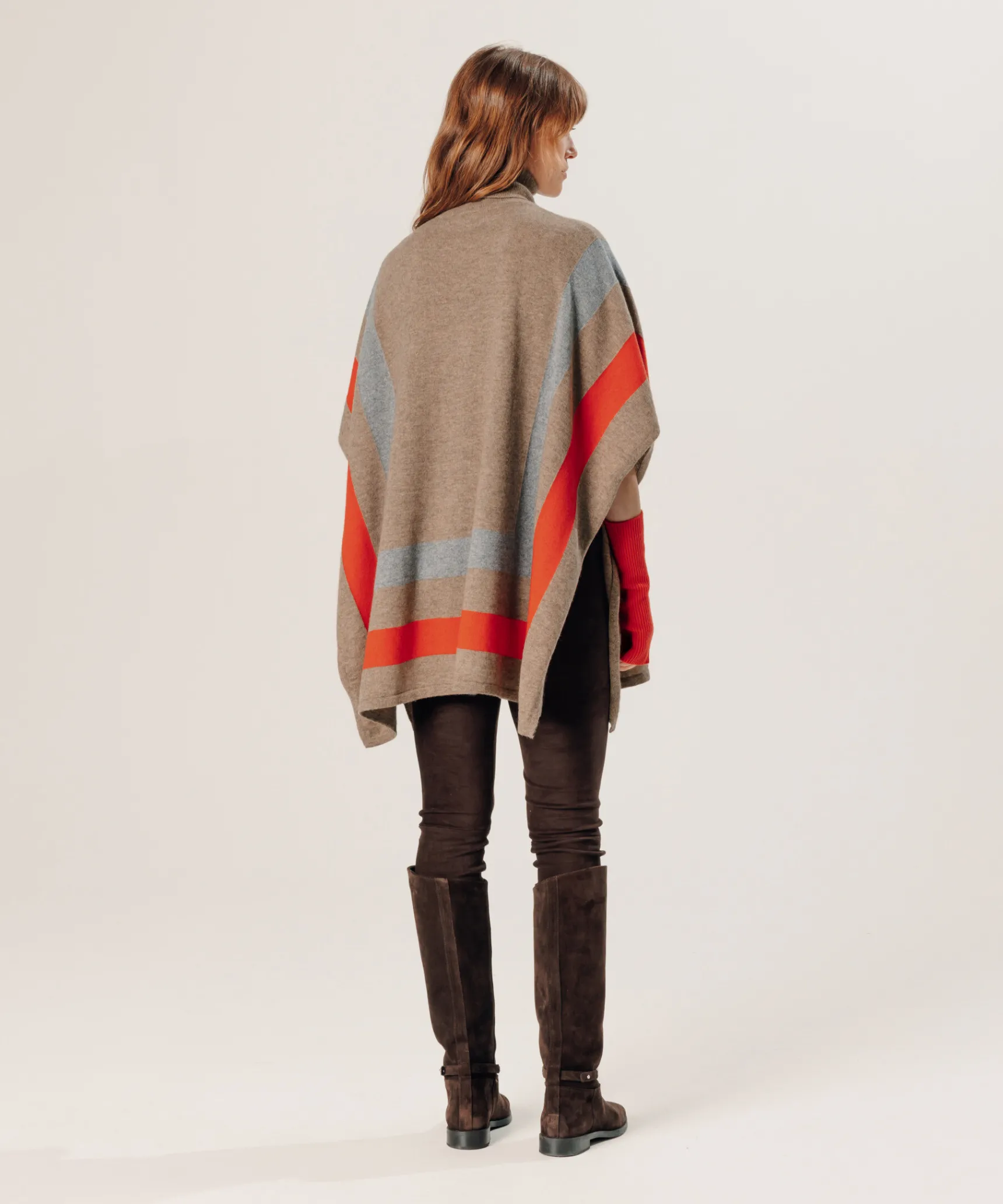 Clearance Rodier Poncho en cachemire beige