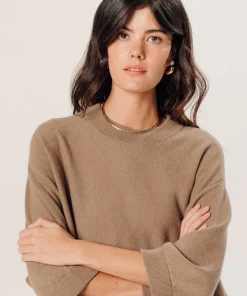 Sale Rodier Poncho manches 3/4 cachemire marron camel