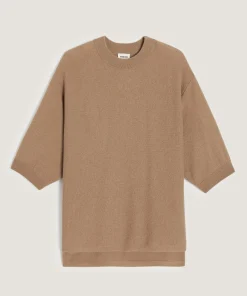 Sale Rodier Poncho manches 3/4 cachemire marron camel