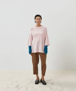Clearance Rodier Poncho manches 3/4 cachemire grège