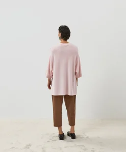 Clearance Rodier Poncho manches 3/4 cachemire grège