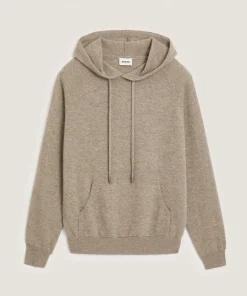 Clearance Rodier Pull à capuche en cachemire beige
