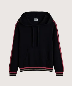 Clearance Rodier Pull à capuche en cachemire noir
