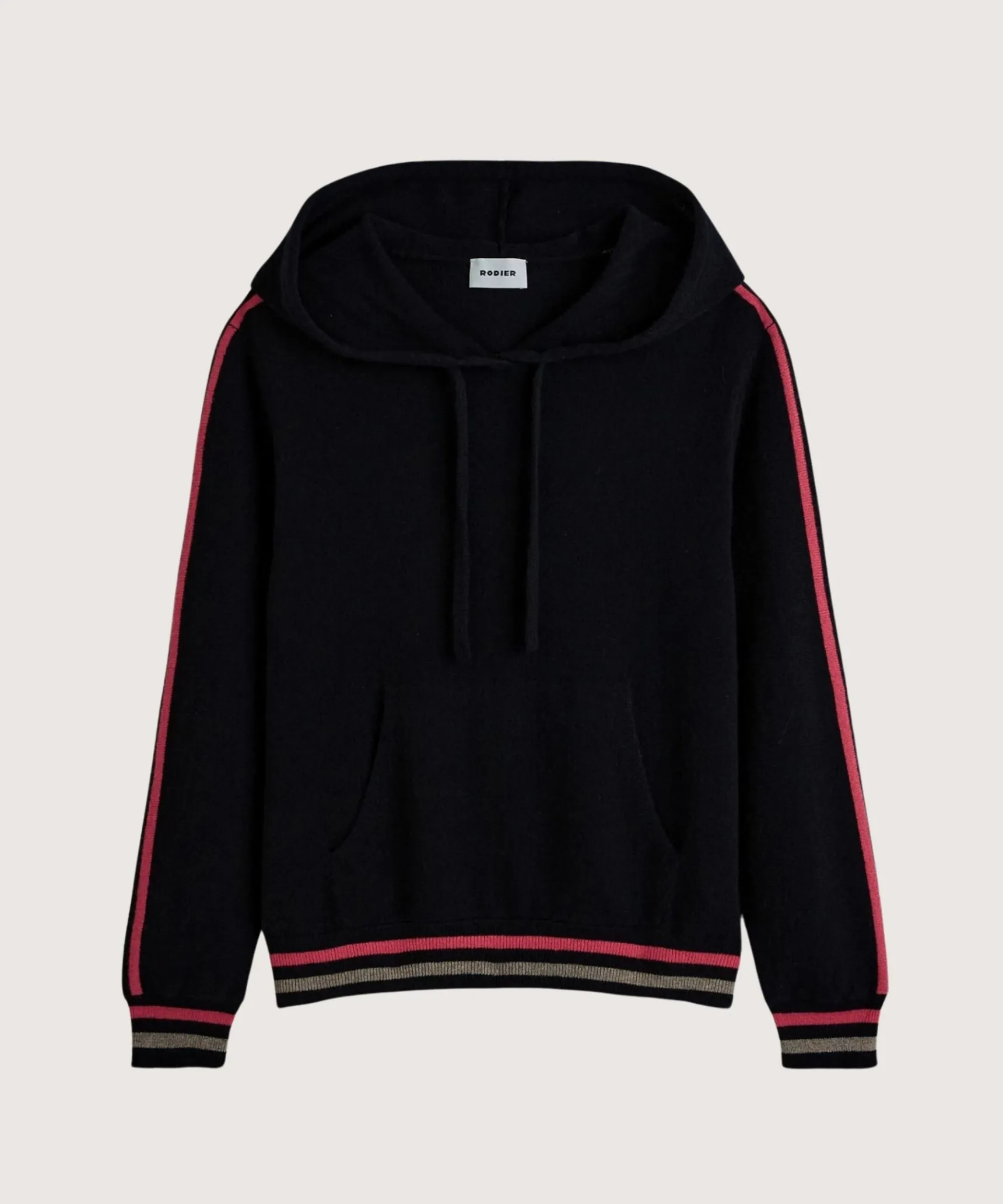 Clearance Rodier Pull à capuche en cachemire noir
