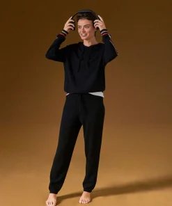 Clearance Rodier Pull à capuche en cachemire noir