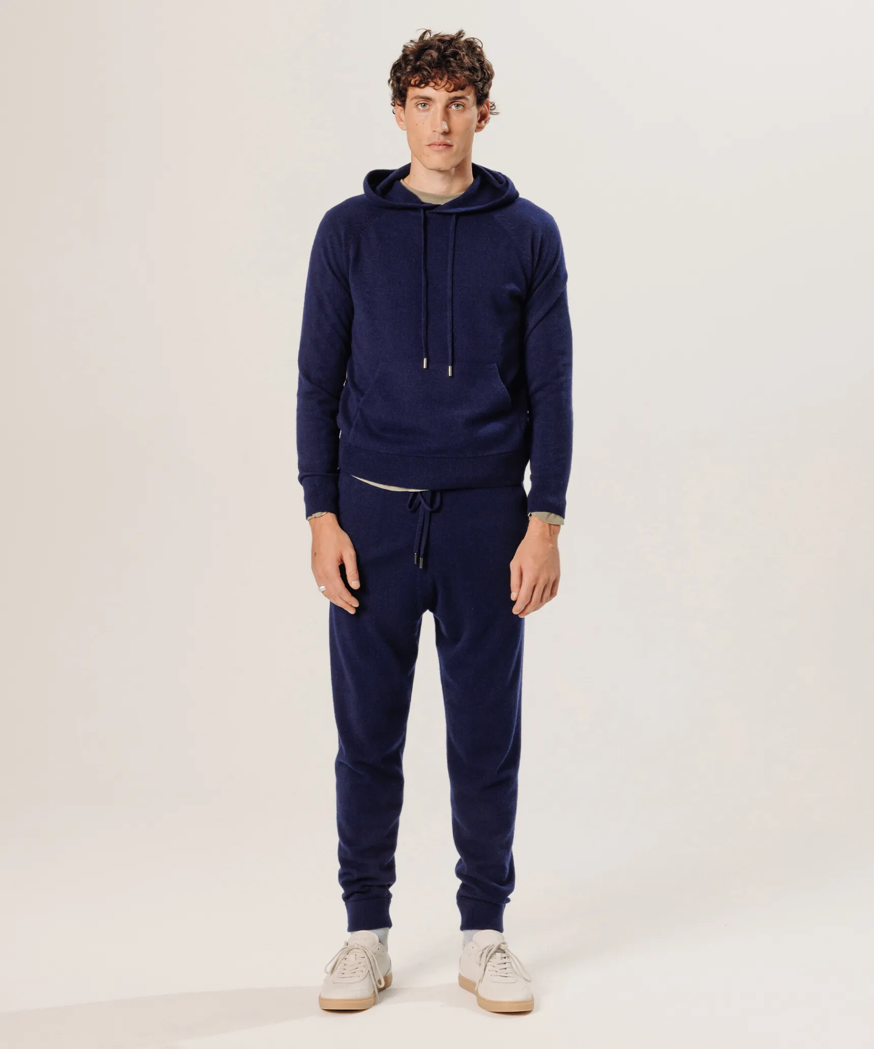Sale Rodier Pull à capuche en cachemire bleu marine